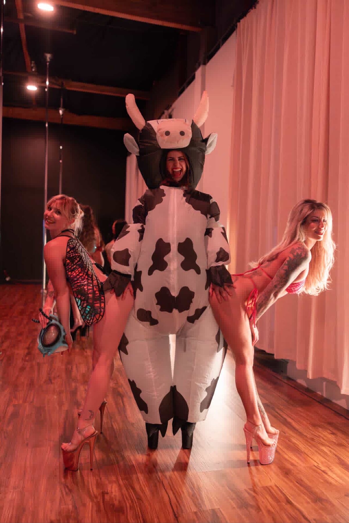 Fun party moment at the studio